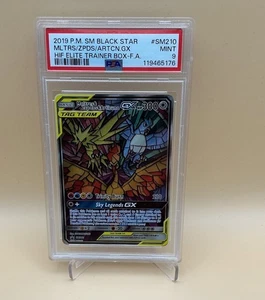 Moltres Zapdos Articuno GX FA #SM210 Hidden Fates Promo 2019 PSA 9 - Imagen 1 de 2