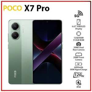 Xiaomi POCO X7 Pro 5G 12GB+512GB GREEN Dual SIM Unlocked Android Mobile Phone - Bild 1 von 5