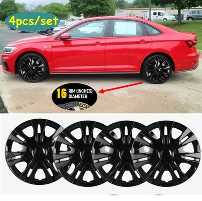 For VW Volkswagen Jetta 16" Set of 4 Wheel Covers Hub Caps R16 Tire & Steel Rim - Изображение 1 из 4