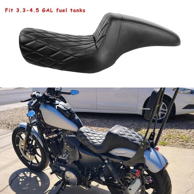 Driver Passenger 2-up Seat For Harley Sportster 04-06 10-22 Iron 883 3.3-4.5 GAL - Image 1 of 4