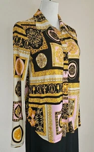 Vintage 80’s Gibiu Baroque Print Blouse Size Large - Picture 1 of 4