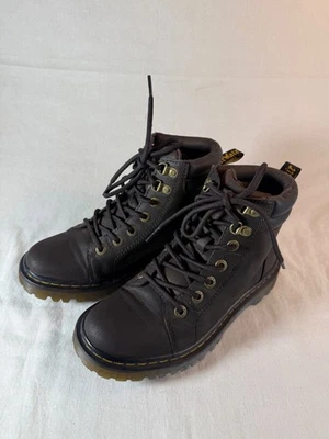 Dr Martens Faora Combat BROWN LEATHER COMBAT BOOTS WOMENS SIZE 7 EU 38 1E - Image 1 of 4