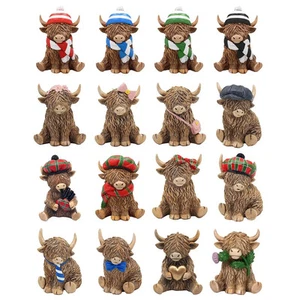 Happy Highland & Hughie Cow Ornament Gift Boxed - Picture 1 of 11