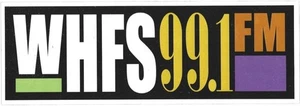 WHFS RADIO STATION – 1990’s BUMPER STICKER- WASHINGTON DC - ALT ROCK MUSIC - Picture 1 of 1