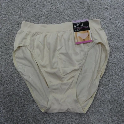 Bali Underwear Womens 6 Light Beige Hi Cut Microfiber Comfort Revolution 1 Pair - Image 1 of 4