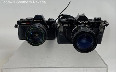 Konica & Canon AutoReflex TC/ AE-1 Film 35mm SLR Cameras - Image 1 of 4
