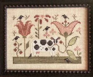 Plum Street Samplers -Bovinia - Paulette Stewart - Cows Flowers Farm Bovine - Picture 1 of 5