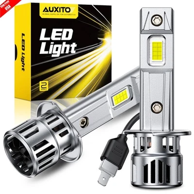 AUXITO CANBUS H1 LED Headlight Bulbs Kit High Low Beam 100W Super Bright 33000LM - Image 1 of 4