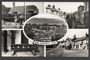 Postcard Isle of Wight Brading multiview village stocks etc RP - Picture 1 of 2