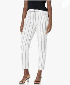 Pantalones plisados de pierna recta a rayas ropa de trabajo para mujer Calvin Klein 28 SO3PS513 - Imagen 1 de 2
