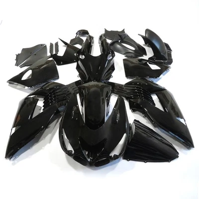 Injection Glossy Black Fairing Fit for Kawasaki Ninja ZX14R 2006-2011 Body Kit - Image 1 of 4
