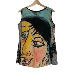 Vintage Victor Tung Sleeveless Custo Barcelona Style Top Size Medium Womens - Picture 1 of 7