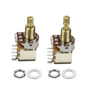 2 PIEZAS Interruptor potenciómetro de empuje para guitarra de eje largo A/B 250/500 de cobre - Imagen 1 de 20