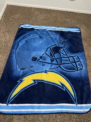 Los Angeles Chargers NFL Northwest Company Made in USA Throw Blanket 60” X 48” - Image 1 of 4