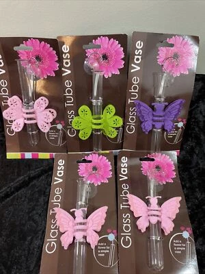 Jarrón tubo vidrio con ventosa para colgar de ventana o espejo - 3 colores disponibles Foto 1 de 4