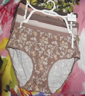 5 NOVAS CALCINHAS ANNE KLEIN AK18774C BWN ALGODÃO MACIO E RESPIRÁVEL M - Imagem 1 de 2