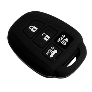 Schwarz Auto Silikon Schlüsselhülle Abdeckung Fernbedienung Anhänger passend für Toyota Corolla 2014-2018 ok