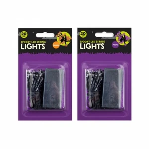 Cadena de 20 luces LED para decoración de Halloween - púrpura/naranja - Imagen 1 de 3
