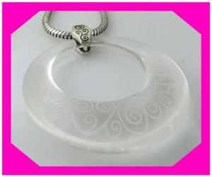 BRIGHTON LAVA CLEAR Silver Pendant NECKLACE Preloved - Picture 1 of 3