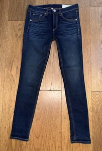 Rag & Bone Jeans Womens 27 Blue Ankle Skinny Stretch Denim Bloo Moon Dark Wash - Picture 1 of 5