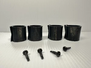 Ab Lounge Ultra Base Bar Black Rubber Floor Protector Sleeves Parts set of 4 - Picture 1 of 1