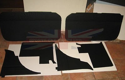 New 6 Piece Interior Panel Set with Door Panels MGB 1965-1967 Black - Image 1 of 4