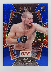 2022 Panini Select UFC Sean Strickland #117 Blue Disco Prizm 41/49 Premier Level
