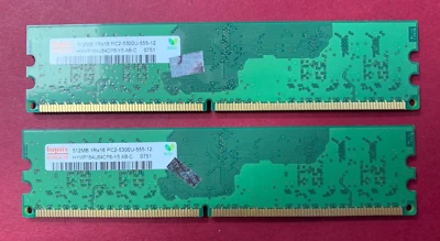 💥Memoria RAM de escritorio Hynix 1 GB (2X512 MB) 1Rx16 PC2-5300U HYMP164U64CP6-Y5 Foto 1 de 3