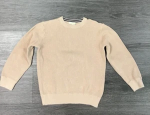 Vertbaudet designer boys tan waffle knit pull on sweater size 8 years - Picture 1 of 2