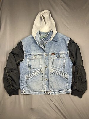 Chaqueta Pepe Jeans De Colección Para Hombre Extra Grande Azul Denim Años 90 Varsity Retro Y2K Jean Foto 1 de 4