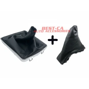 Funda Palanca de Cambio y Freno de Mano Cuero Negro + Marco Para Opel Astra H - Imagen 1 de 10