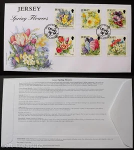 Estampillas de Jersey: "Jersey Spring Flowers" Juego de 6v Primer Día Cubierta 2009 - Imagen 1 de 3