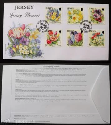 Jersey Stamps: "Jersey Spring Flowers" 6v Set First Day Cover 2009 - Image 1 of 3