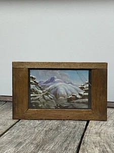 Antiguo reverso de 1800 sobre pintura de vidrio Hinterglasmalerei ruso alemán ¡Raro! - Imagen 1 de 4