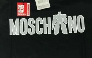 250 $ AW17 Moschino Couture Jeremy Scott Transformers Logo schwarzes T-Shirt *RAR* - Bild 1 von 7
