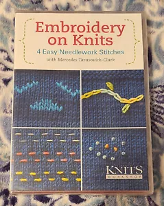 Embroidery On Knits DVD With 4 Easy Needlework Stitches With Mercedes T-Clark - Foto 1 di 6