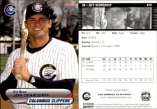 Jeff Deardorff 2004 Choice Columbus Clippers #10 RC Card *AutographDen*