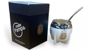 MATE AFA ARGENTINA LICENCIA OFICIAL BOCA CERRADA BLANCO - Imagen 1 de 6