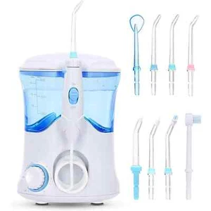 Electric Oral Irrigator Water Flosser for Adults & Kids with 10 Pressures&8 Tips - Picture 1 of 11