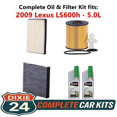 Fits: 2009 Lexus LS600h 5.0L Complete Cabin, Air & Oil Filter Kit (0W-20) Foto 1 de 4