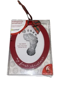 Pearhead Baby's 1st Christmas Babyprints Foto Recuerdo Ornamento Kit, Nuevo - Imagen 1 de 5