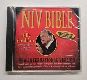 NIV Bible Billy Graham New International Version Windows 3.1 95 98 Mac PC CD ROM - Picture 1 of 2