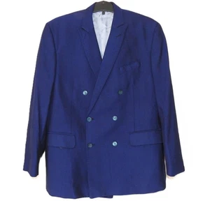 Harvie & Hudson Mens Blazer 46 R Blue Fine Worsted Wool Jacket Woven In England - Picture 1 of 18