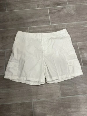 Pantalones Cortos Liz Claiborne Mujer Talla 14 Color Blanco Con Bolsillos  Foto 1 de 4