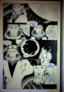 Kendra Legacy of the Blood 1 1987 Hand Inked Lea Hernandez Comic Seite 15"x11" - Bild 1 von 2