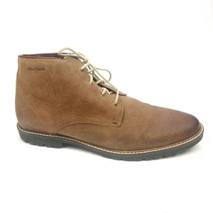 Cole Haan Nathan Mens Chukka Boots Size 13 M Brown Leather Casual Dress Shoes - Picture 1 of 11