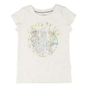 Disney Princess Girls' Always Be Yourself Sketch Design T-Shirt, Medium 7/8 - Picture 1 of 3