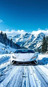 White Lamborghini Super Car Poster A3 size 29.7x42cm Semi-Gloss poster only - Picture 1 of 1
