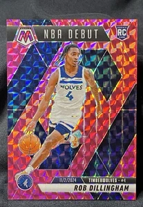 2024-25 Panini Mosaic #270 ROB DILLINGHAM /175 RC Pink SP PRIZM NBA Debut ROOKIE - Picture 1 of 4