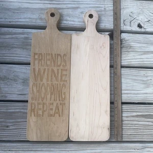 Wood Cutting/charcuterie Boards (2) Wine/cheese Board. 6”x20” - Picture 1 of 5